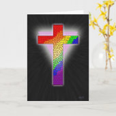 Carte de voeux Rainbow Cross (Fleur jaune)