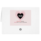 Carte de voeux Rainbow Hearts (Dos Horizontal)