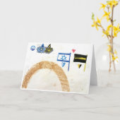 Carte de voeux Rainbow Israel (Fleur jaune)