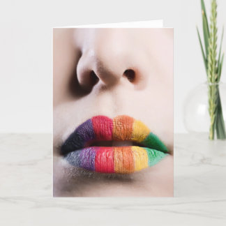 Carte de voeux Rainbow Lips