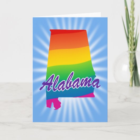 Carte De Voeux Rainbow State Of Alabama (Devant)