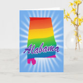 Carte De Voeux Rainbow State Of Alabama (Fleur jaune)