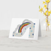 Carte de voeux Rainbow Stiletto (Fleur jaune)