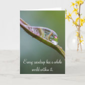 Carte de voeux Raindrop Photo Reflection Blank (Fleur jaune)