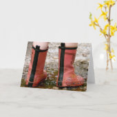 Carte de voeux Rainy Day (Fleur jaune)