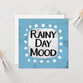 Carte de voeux Rainy Day Mood (Devant/Arrière en situation)