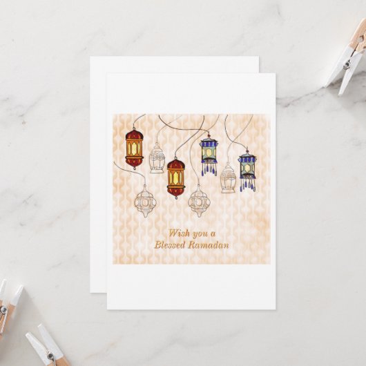 Carte de voeux Ramadan (Devant/Arrière en situation)