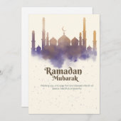 Carte de voeux Ramadan (Devant / Derrière)