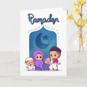 Carte de vœux Ramadan  (Fleur jaune)