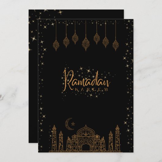Carte de voeux Ramadan (Devant / Derrière)
