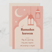 Carte de vœux Ramadan Kareem (Devant / Derrière)