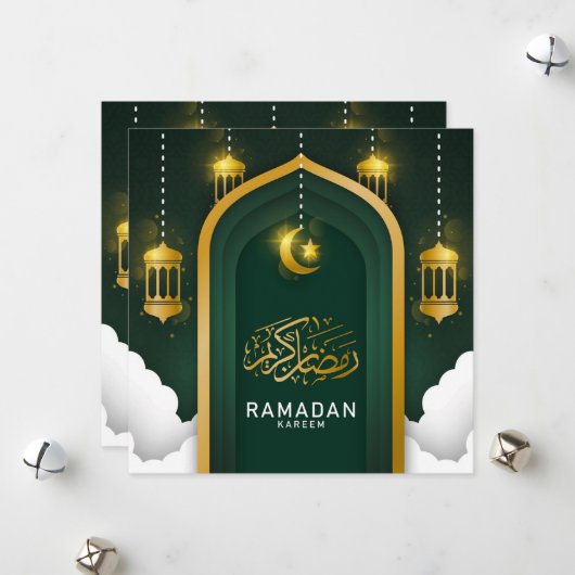 Carte de vœux Ramadan Kareem #5 (Devant/Arrière en situation)
