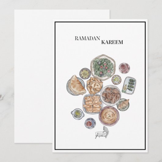 Carte de voeux Ramadan Kareem, carte cadeau (Devant / Derrière)