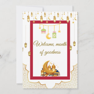Carte de vœux Ramadan Kareem Élégant Design Islami