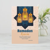 Carte de voeux Ramadan Kareem Lanterns (Debout devant)