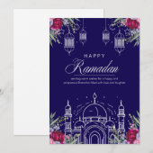 Carte de vœux Ramadan Moubarak (Devant / Derrière)