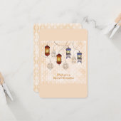 Carte de voeux Ramadan Moubarak (Devant/Arrière en situation)