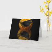 Carte de voeux Raven & Golden Moon personnalisable (Fleur jaune)
