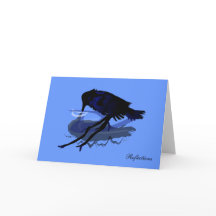 Carte de voeux Raven Reflections