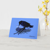 Carte de voeux Raven Reflections (Fleur jaune)