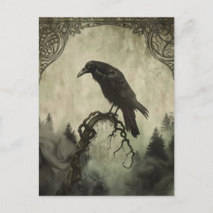 Carte de voeux Raven Samhain Halloween