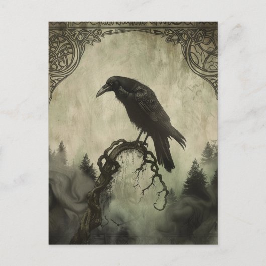 Carte de voeux Raven Samhain Halloween (Devant)