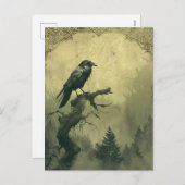 Carte de voeux Raven Samhain Halloween (Devant / Derrière)