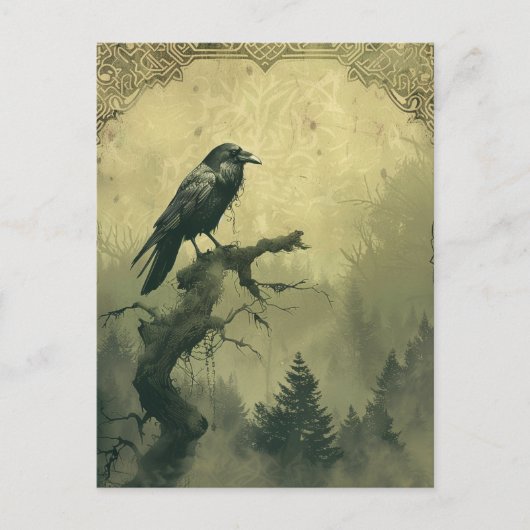Carte de voeux Raven Samhain Halloween (Devant)