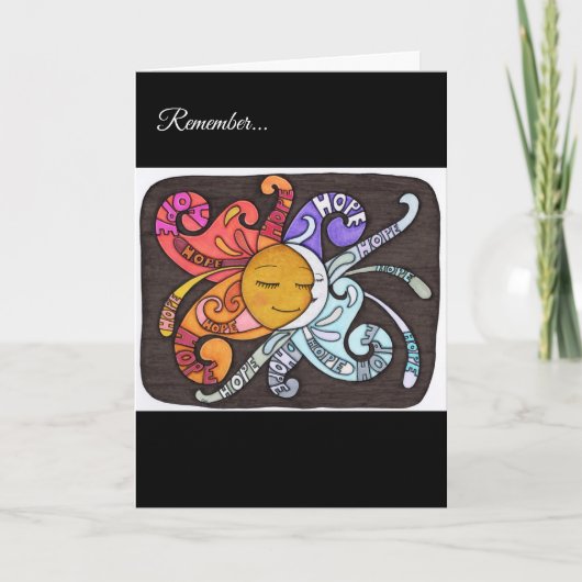 Carte de vœux Rayons d'espoir (Devant)