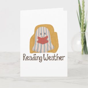 Carte de vœux Reading Weather Amateur de livres