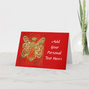 Carte de voeux Red Angel ou Carte pour notes