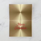 Carte de voeux - Red Bow & Ribbon on Gold (Intérieur)