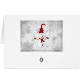 Carte de voeux Red Cute Snowman Holiday (Dos Horizontal)