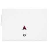 Carte de voeux Red Festive Christmas Tree (Dos Horizontal)