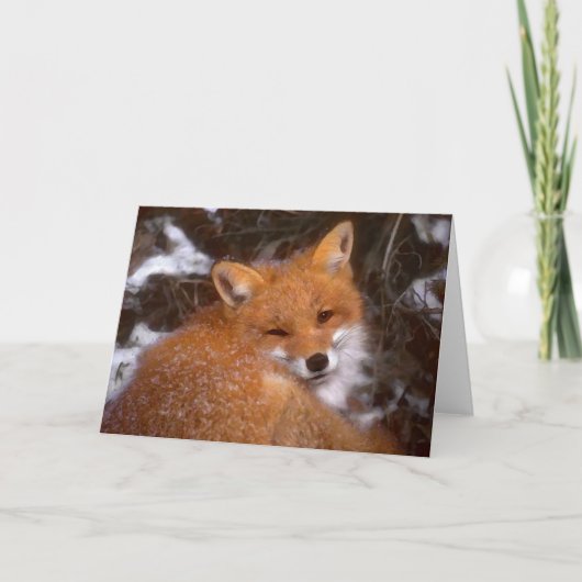 Carte de voeux "Red Fox" (Devant)