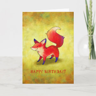 Carte de voeux Red Fox (personnalisable)