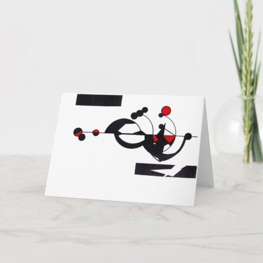 Carte de voeux "Red Geo Design" (Devant)