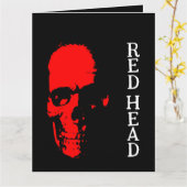 Carte de vœux Red Head (Fleur jaune)