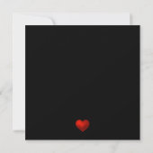 Carte de voeux Red Heart Black Valentine Flat (Dos)