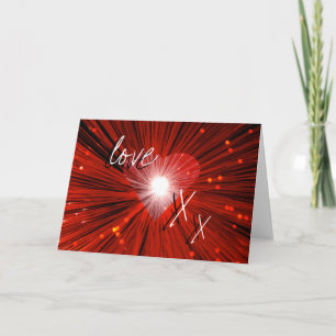 Carte de voeux Red Heart 'love & kisses'