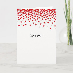 Carte de vœux Red Hearts Love You