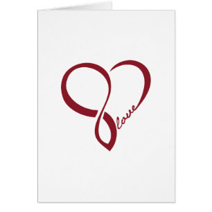 Carte de voeux Red Love Heart