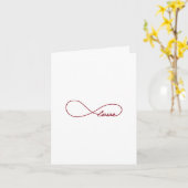 Carte de voeux Red Love Infinity (Fleur jaune)
