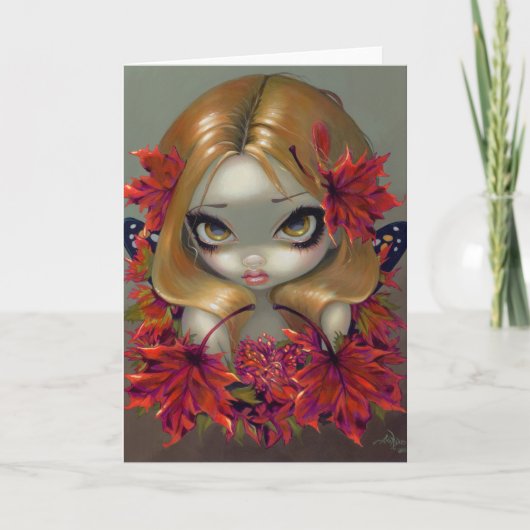 Carte de voeux "Red Maple Fairy" (Devant)