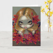 Carte de voeux "Red Maple Fairy" (Fleur jaune)
