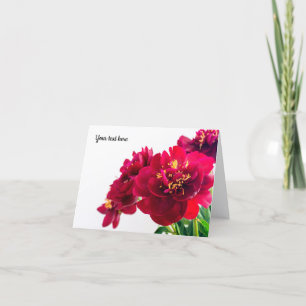 Carte de voeux Red Peony pliée