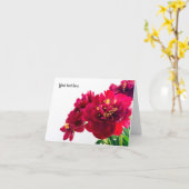 Carte de voeux Red Peony pliée (Fleur jaune)