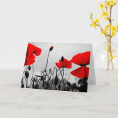 Carte de voeux Red Poppies (Fleur jaune)