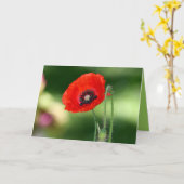 Carte de voeux Red Poppy Seed (Fleur jaune)