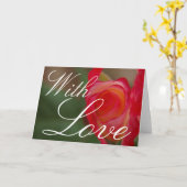 Carte de voeux Red Rose (Fleur jaune)